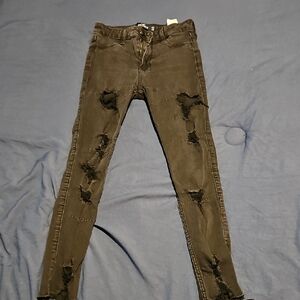 Hollister Black Skinny Distressed Jeans